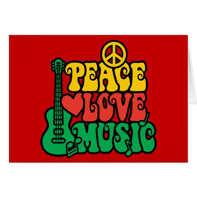 Musique d'amour de paix de reggae (Devant horizontal)
