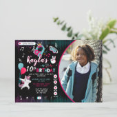 Musique Dance Party Photo Anniversaire Invitation (Debout devant)