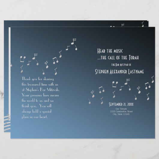 Musique dans la couverture du programme Air Bar Mi (Devant / Derrière)