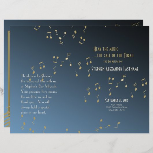 Musique dans la couverture du programme Air Bar Mi (Devant / Derrière)