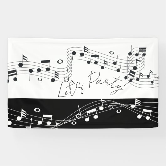Musique de fête Thème Bannière intérieure/extérieu (Horizontal)