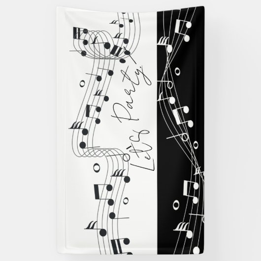 Musique de fête Thème Bannière intérieure/extérieu (Vertical)