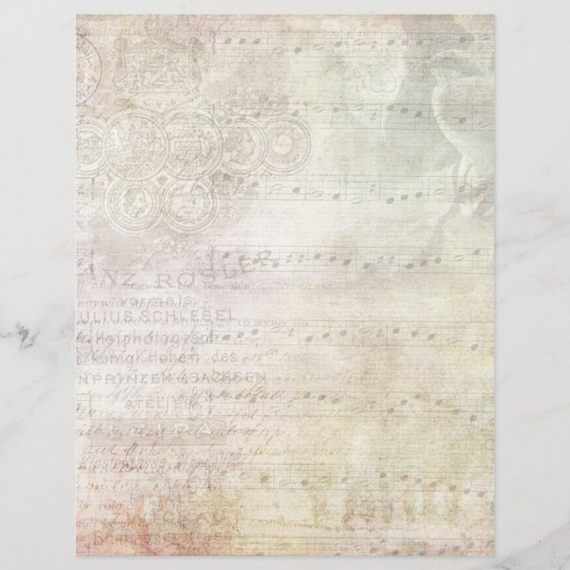 Musique de feuille de style vintage (Devant)
