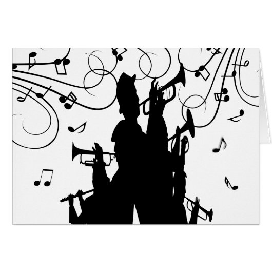 Musique de jazz de trompette de section de klaxon (Devant horizontal)