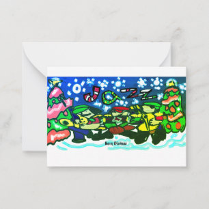 Musique de jazz Joyeux Noël Mug Invitation Aimant