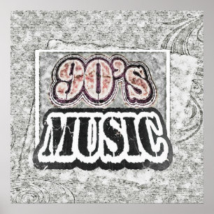 Musique des années 90 vintage - Poster