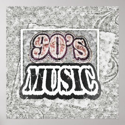 Musique des années 90 vintage - Poster (Devant)