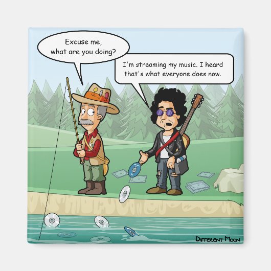 Musique Diffusion Funny Pun Réfrigérateur Magnet (Devant)