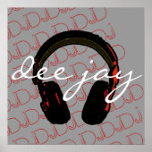 musique DJ casque déco mur (Devant)