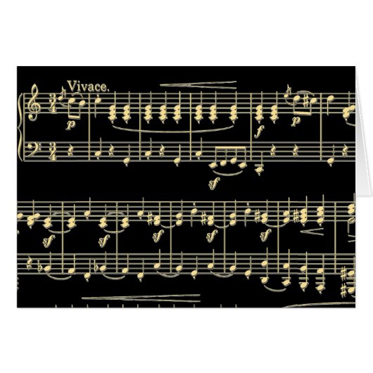 Musique d'or en noir (Devant Horizontal)