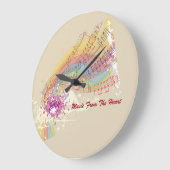 Musique Du Coeur Acrylique Mur Horloge (Angle)