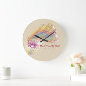 Musique Du Coeur Acrylique Mur Horloge (Maison)