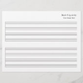 Musique en feuille vierge 4 stylo simple (Devant)