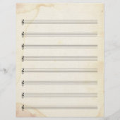 Musique en feuille vierge 8 stagne vieux papier (Dos)