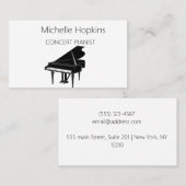 Musique Enseignant Élégante Touches Piano Carte d' (Devant / Derrière)