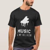Musique Est Ma Religion Piano Sweat - shirt à capu (Devant)