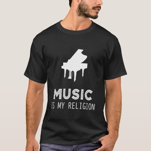 Musique Est Ma Religion Piano Sweat - shirt à capu (Devant)