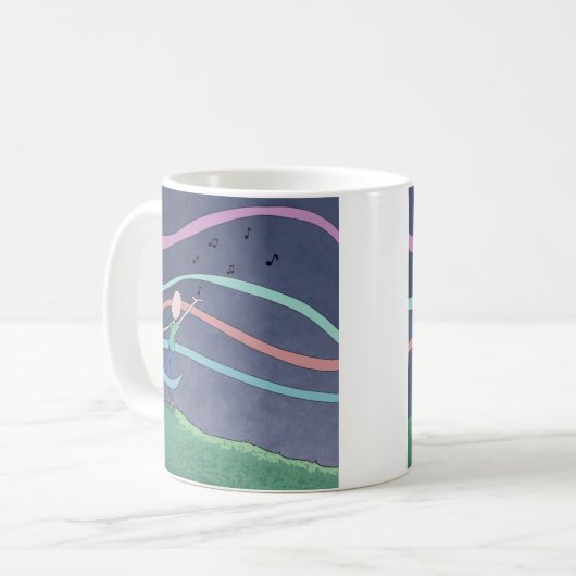 Musique et mélodie Café Mug (Devant gauche)
