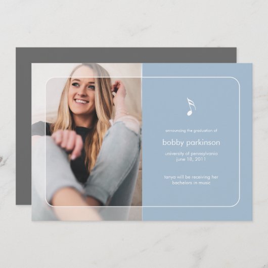 Musique Faire-part majeure (Devant / Derrière)