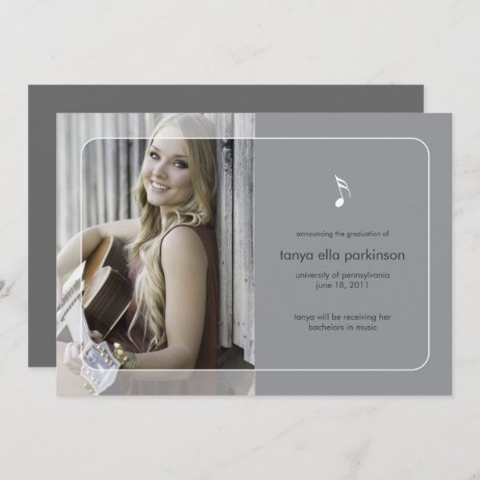 Musique Faire-part majeure (Devant / Derrière)