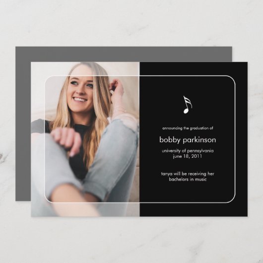 Musique Faire-part majeure (Devant / Derrière)