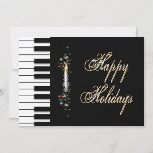 Musique Fêtes Invitations - Piano - Musical (Devant)