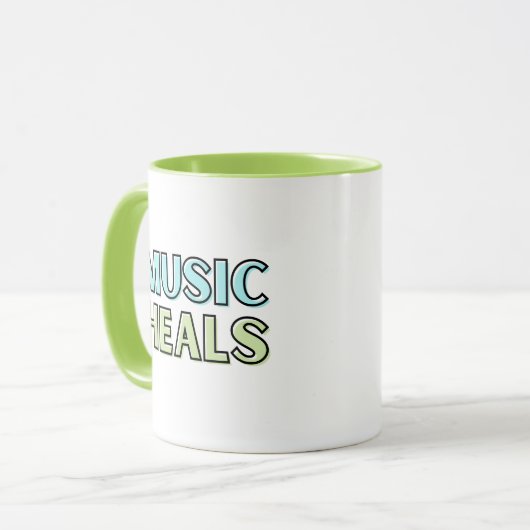 Musique guérit Mug (Devant gauche)