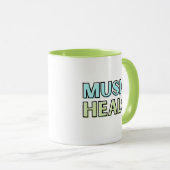 Musique guérit Mug (Devant droit)