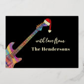 Musique Guitare de Noël Joyeux Vacances Black Gold (Verso)