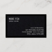 Musique Guitare enseignant Carte de visite noir (Dos)