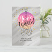 Musique Guitare Merci Aquarelle Nature Gris (Debout devant)