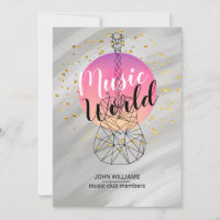 Musique Guitare Merci Aquarelle Nature Gris