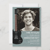 Musique Guitare Photo Graduation Party Invitation (Devant)