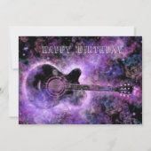 Musique guitare romantique Carte d'anniversaire (Dos)