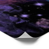 Musique guitare romantique Peinture Poster violet (Coin)