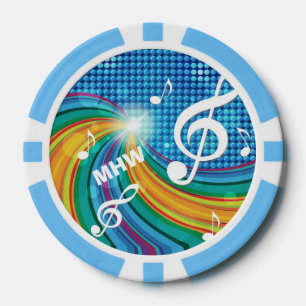 Musique Illustration personnalisées jetons de poke