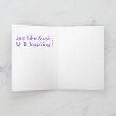 Musique Inspirante - Carte de voeux (Intérieur)