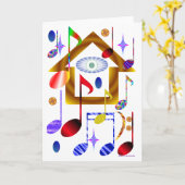 Musique Inspirante - Carte de voeux (Fleur jaune)