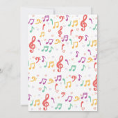 Musique Invitation Anniversaire. Fille Anniversair (Dos)