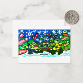 Musique Jazz Noël Mug Invitation Aimant  (Devant/Arrière en situation)