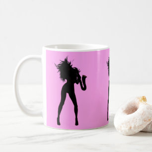 Musique Jazz Saxo Girl Cafe Mug Votre Couleur - Te