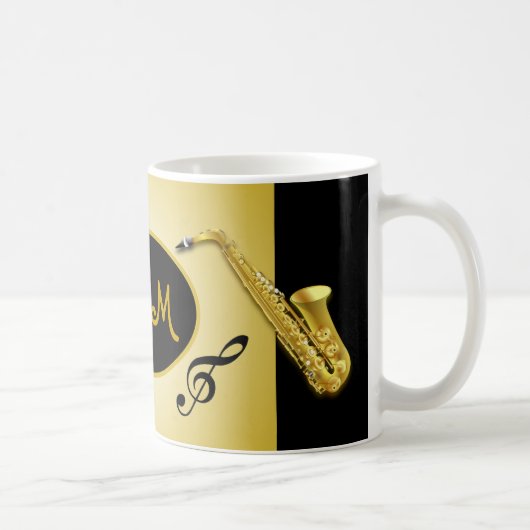 Musique Maman Saxophone Instrument Café Mug (Droite)
