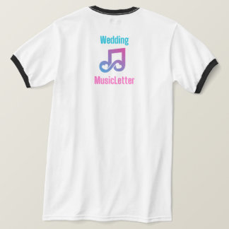 Musique mariageLettre T-shirt Ringer noir pour hom