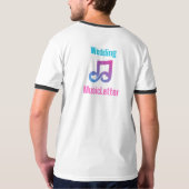 Musique mariageLettre T-shirt Ringer noir pour hom (Dos)