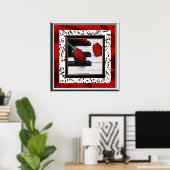 Musique mélancolique et affiche Rose (Bureau à domicile)