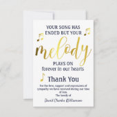 Musique Mélodie Merci Funérailles (Devant)