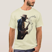 musique mens tshirts soul saxophone player (Devant)