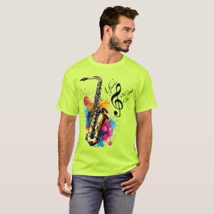 musique mens tshirts soul saxophone player