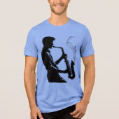 musique mens tshirts soul saxophone player (Recto)