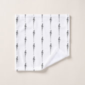 Musique Motif Melting Treble Clef noir et blanc (Gant de toilette)